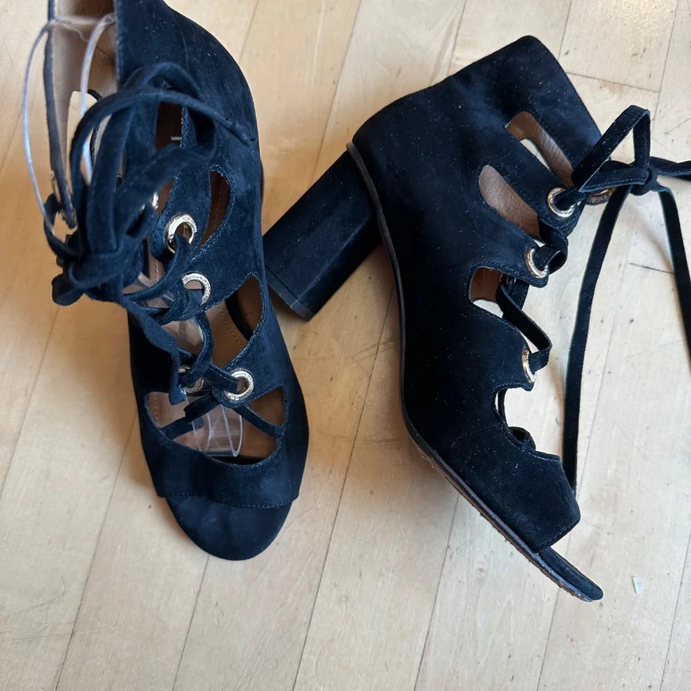 Coach Priscilla Lux Suede Lace Up sandal, 6.5 GD1156 - Picture 2 of 7